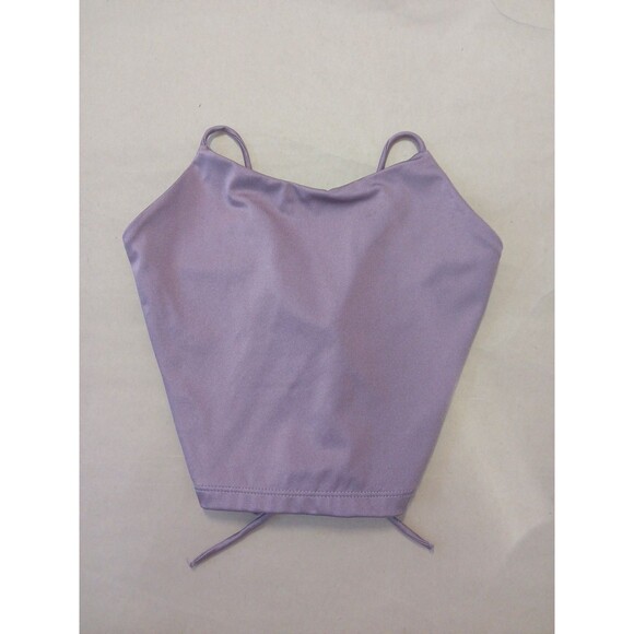 Love Tree Cropped Top Shirt Small Purple Back Tie Rave Club Festival - Picture 1 of 5